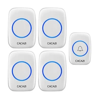 cacazi wireless doorbell waterproof 300m bell us eu uk plug smart family doorbell door ring intelligent bell ac battery 220v