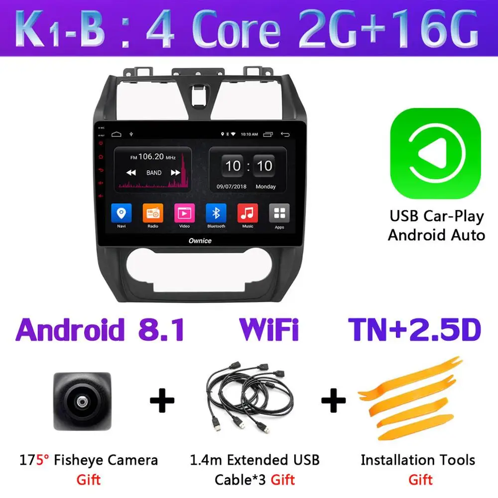 K1-B-CarPlay Ownice 10," K1 K3 K5 K6 автомобильный dvd-плеер для Geely Emgrand EC7 EC715 EC7-RV EC718 2012- радио gps CarPlay DSP 360 ° панорамный - Цвет: K1-B-CarPlay