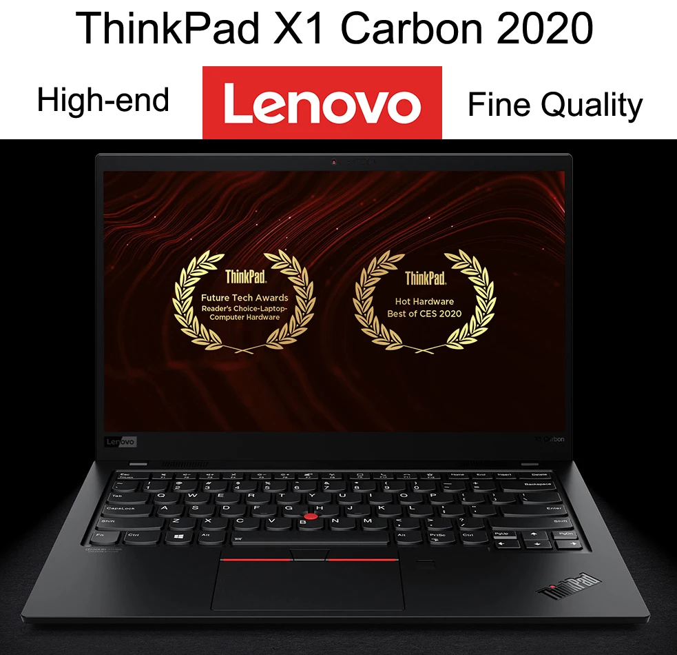 Lenovo бизнес ноутбук ThinkPad X1 Carbon 2020 с 10 дюймовым экраном подсветкой ядерным