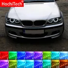 Для BMW 3 5 7 E36 E38 E39 E46 аксессуары для проектора фара многоцветная RGB светодиодная подсветка ангельские глазки гало кольцо глаз DRL RF пульт дистанционного управления