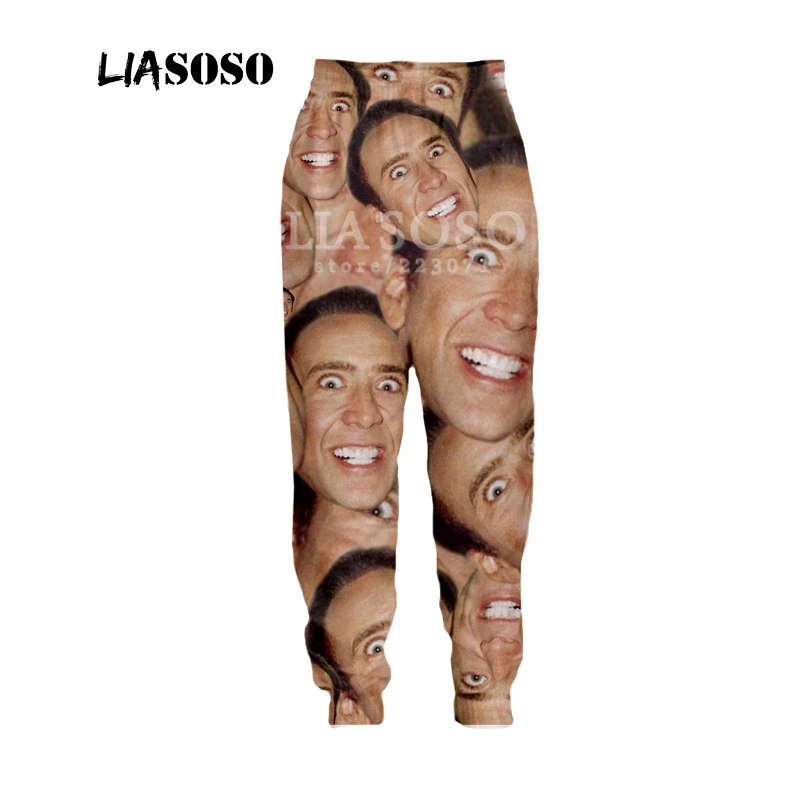 LIASOSO Осенние новые мужские и женские модные брюки с 3D принтом звезда Николя