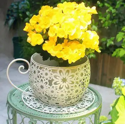 

Стальной цветочный горшок в форме чашки