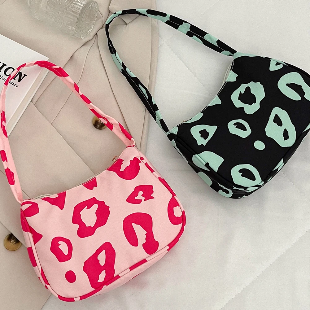 

Женские сумки под плечо в стиле ретро с леопардовым принтом, повседневная сумка на плечо, тканевые сумки для покупок, дамская сумочка для от...
