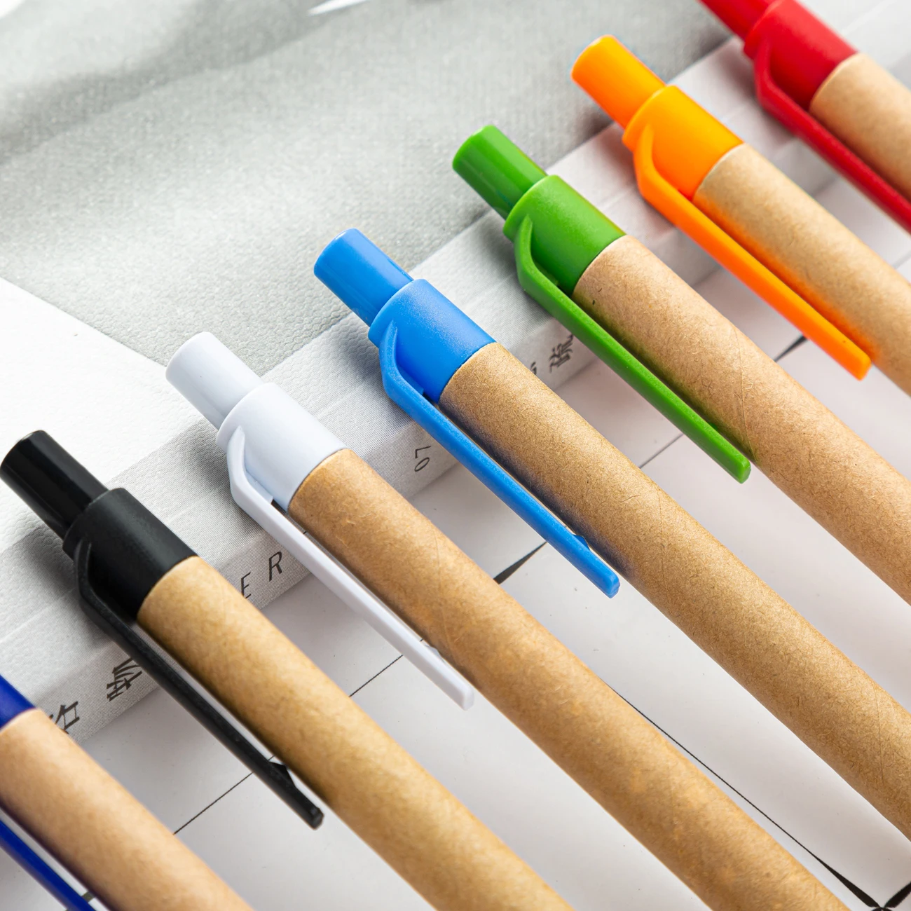 100 шт./лот, бумажная шариковая ручка, Экологически чистая шариковая ручка из переработанной бумаги от AliExpress WW