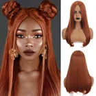 HOUYAN, оранжевый, красный, длинные прямые волосы, синтетический парик, женский косплей, натуральный синтетический женский парик для вечевечерние
