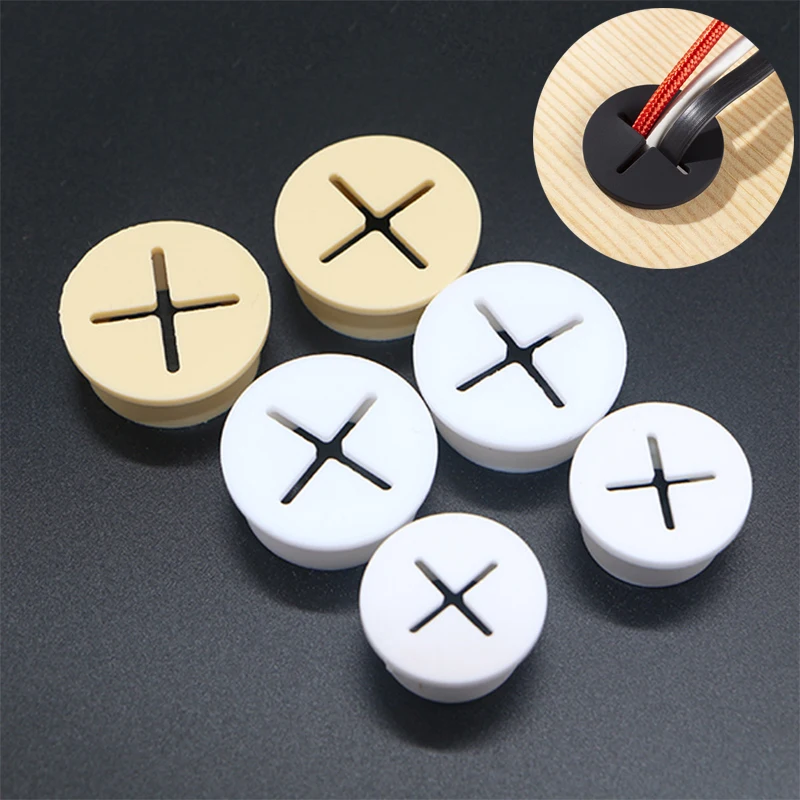 Настольная втулка для шнура гибкая силиконовая крышка отверстия кабеля