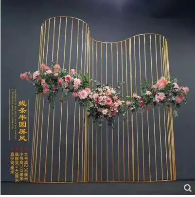 Adereços do Casamento Linhas de Ferro Tela do Semicírculo Levando à Decoração de Fundo do Palco do Casamento Novos Porta Arqueada