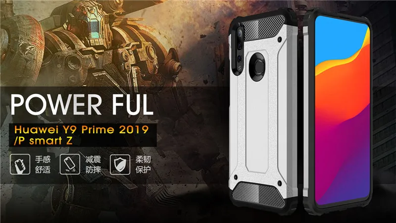 Прочный защитный чехол для huawei P Smart Z Y9 Prime P8 P9 Lite P10 Y5 Y6 Y7 Honor 8A 8S 7A Play силиконовый бампер