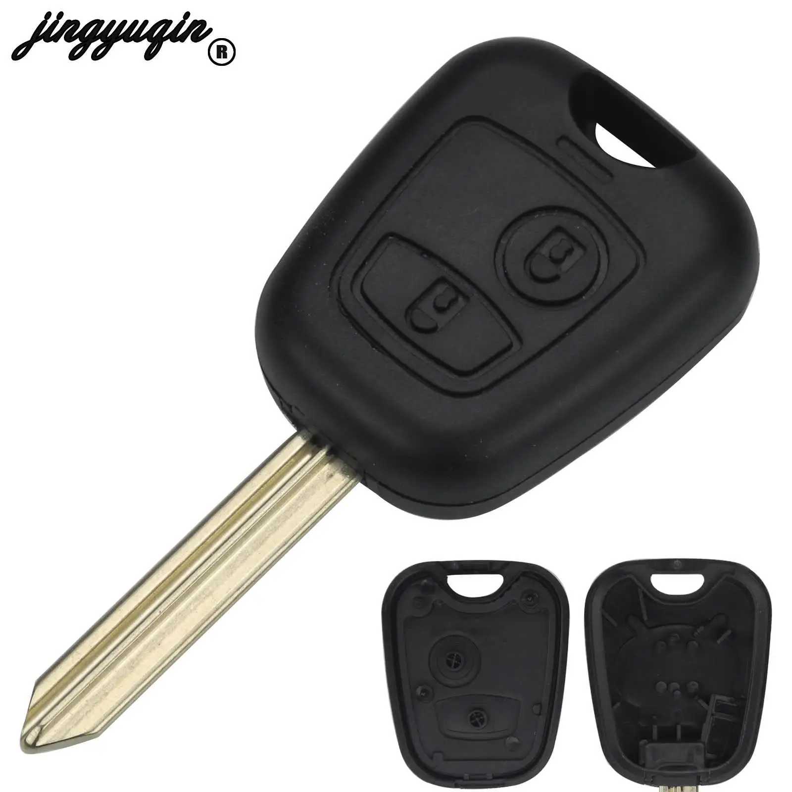 

Пульт дистанционного управления jingyuqin, 2 кнопки, 433 МГц для Citroen Saxo Picasso Xsara Berlingo SX9 Blade