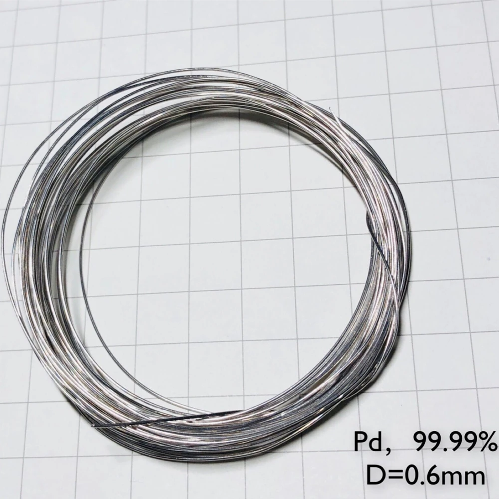 

0.6mm Pure Palladium Pd Wire, Purity 99.99%, Teaching Experiment, Element Collection