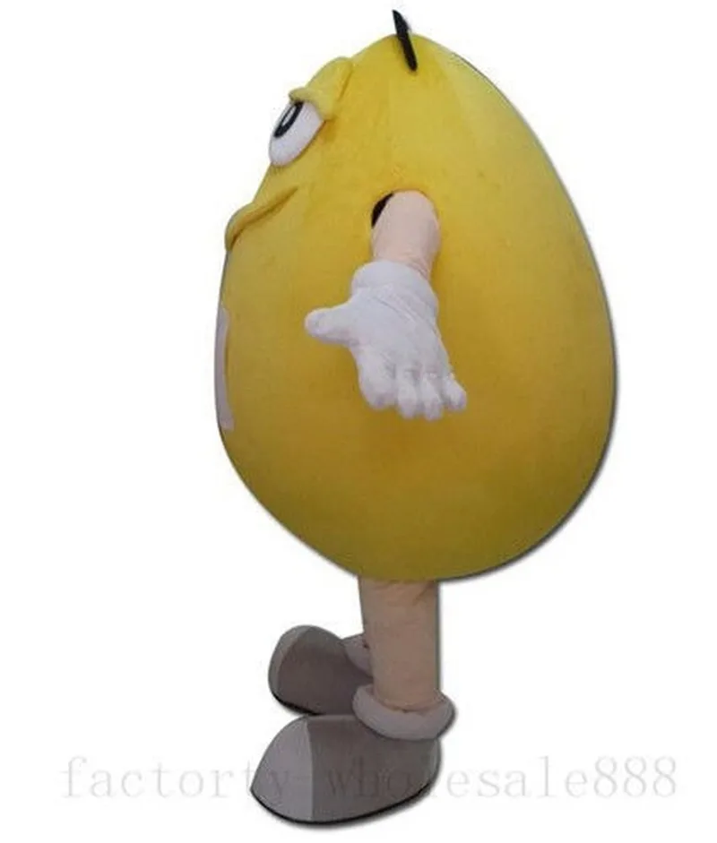 2019 рекламный костюм-талисман в виде желтого шоколада конфет платье для вечерние