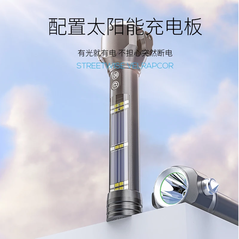 Barato Linterna Táctica De Metal Led Para Acampar, Portátil, Potente, Recargable, Banco De Energía, Equipo Al Aire Libre