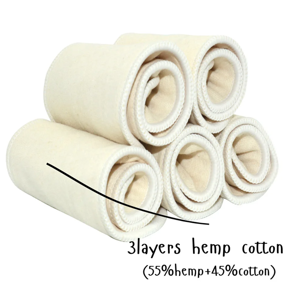 Пеньковый подгузник для подгузников HappyFlute чехол одного размера карманный 33x12