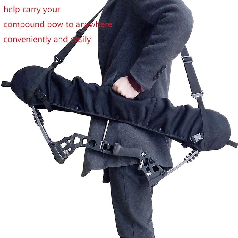 

1pc 20-30inch Compound Bow Bag Guard Cam Protector with Shoulder Strap Bow Sling String Bag Archery Hunting Shooting Accessories
