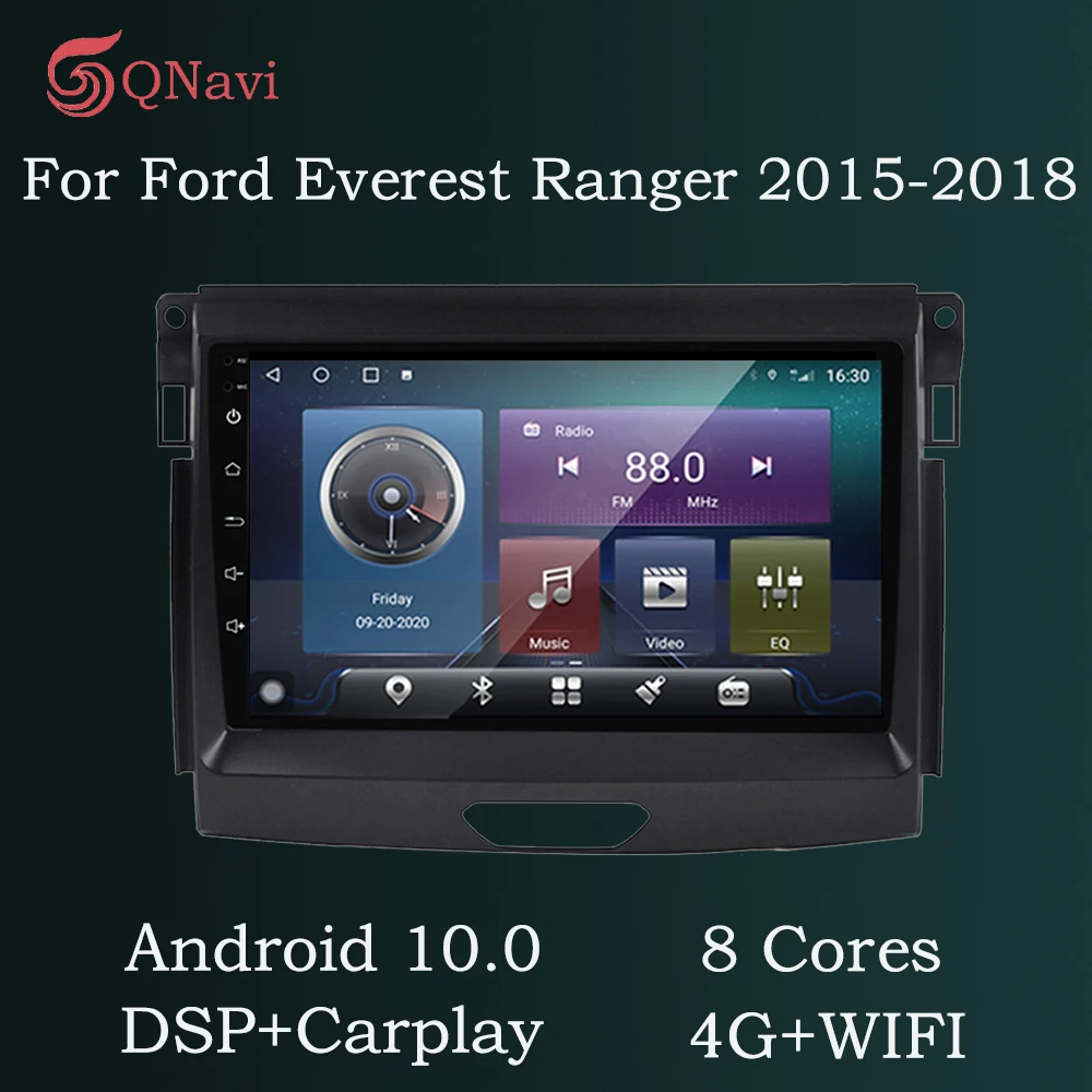 

QNavi 8-Core Android 10.0 For Ford Everest Ranger T7 2015-2018 Car Radio Multimedia Video Player Navigation GPS 2Din 2G+32G TMPS