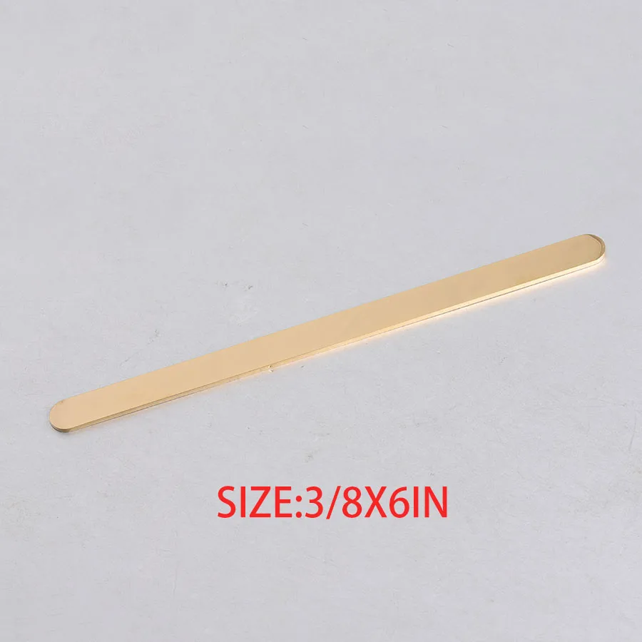 0.375inx6ingold Fnixtar DIY C Открытый Браслет-манжета материал зеркальная полировка нержавеющая сталь прямоугольная подвеска-заготовка 1/4*6 дюймов(6x152 мм) 10 шт./лот - Окраска металла: 0.375inx6ingold