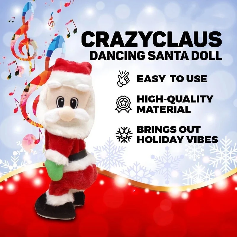 

Dancing Santa Doll Battery Powered Dancing Christmas Santa Claus Toys Electric Dolls for Kids PR Sale