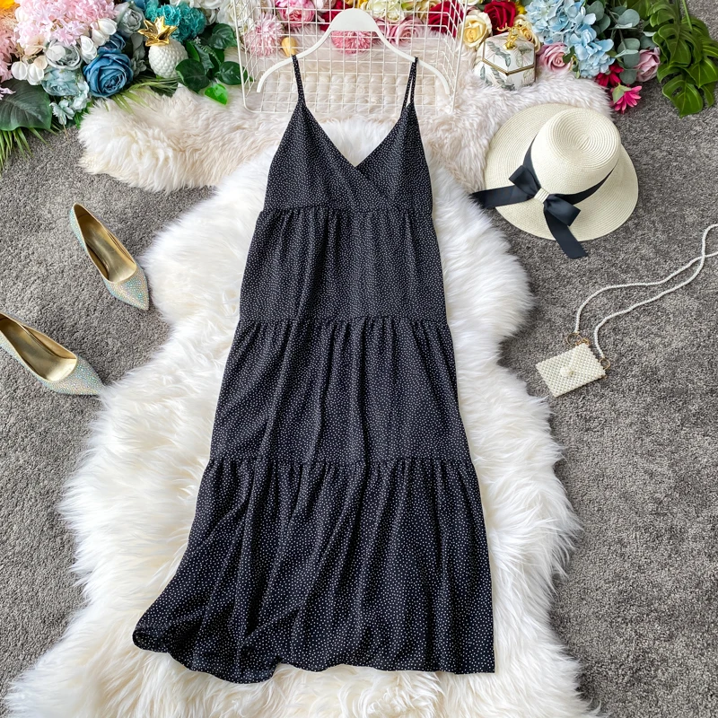 Платье сарафан летнее в полоску с открытой спиной и V образным вырезом|Женские