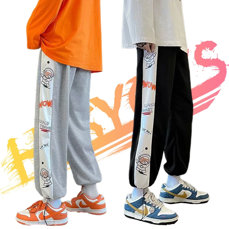 

Jogging Pants Cartoon Graffiti Print Sweatpants Men Japanese Fashion Streetwear Trousers Spring Autumn Mens Hip Hop Clothing