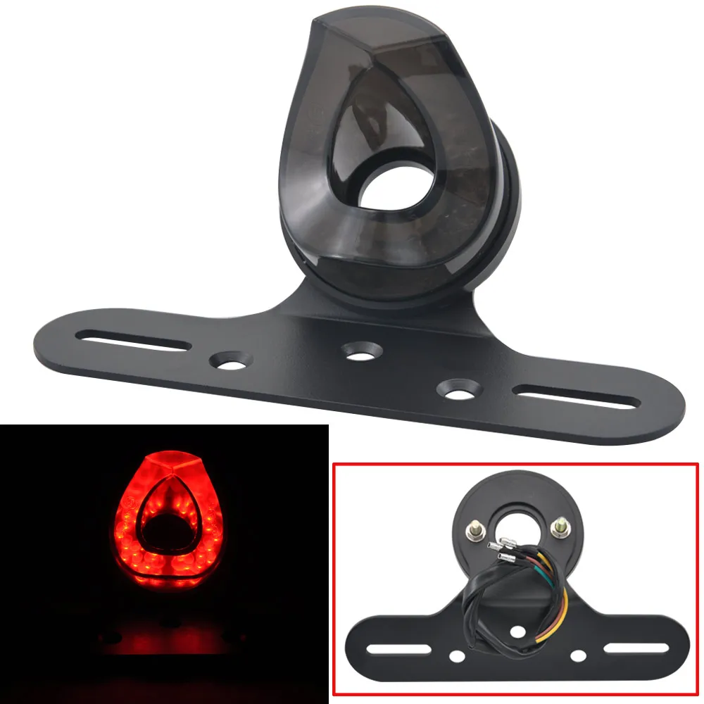 Светодиодный задний фонарь для бега стоп сигнал рамка номерного знака мотоцикла