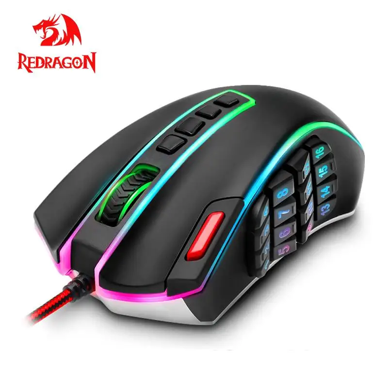 Мышь игровая Redragon LEGEND M990 проводная 24000 DPI 24 кнопки RGB-подсветка | Компьютеры и офис