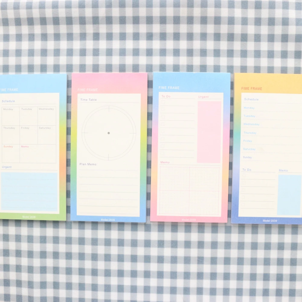 Domikee 2021 New cute undated planner notepad school student time agenda memo pad: weekly monthly daily list | Канцтовары для офиса