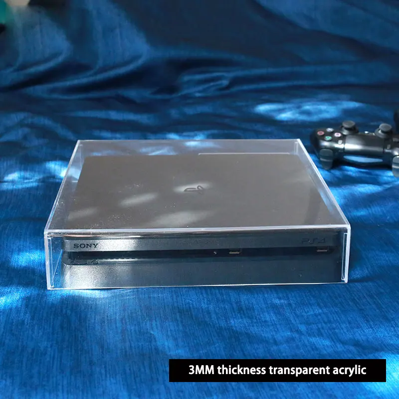 Прозрачный акриловый чехол пылезащитный для PS4 3 мм корпус Playstation 4 Pro Slim