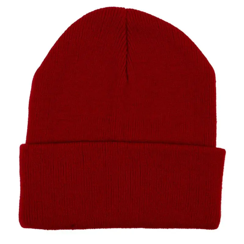

Men Women Autumn Winter Knitted Hat Solid Color Casual Hip Hop Bonnet High Quality and Brand New