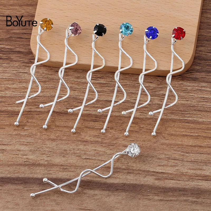 

Заколка для волос BoYuTe (8 шт./лот) смешанные цвета стразы заколка для челки Прямая продажа с фабрики корейский стиль модные аксессуары для вол...