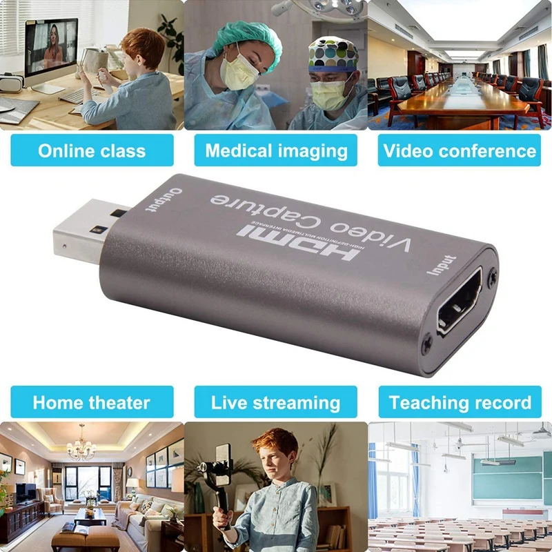 Карта видеозахвата HDMI-USB 1080P 60Fps запись через DSLR видеокамеру экшн-камеры |