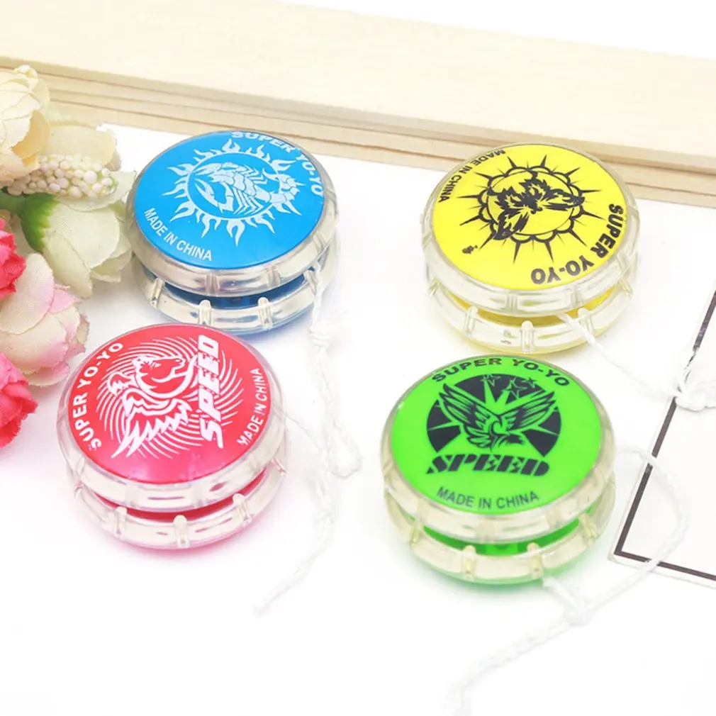 Пластиковый мультяшный рисунок йо-йо тянущий шарик линия подъема Uu шар детские