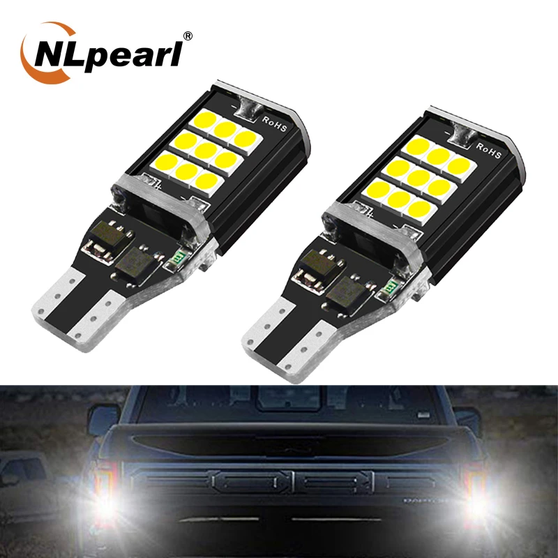 NLpearl 2x сигнальная лампа T15 921 W16W светодиодный лампы 12V супер яркий 3030 24SMD Canbus