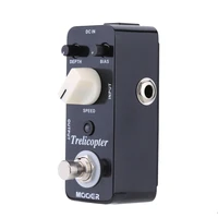 mooer trelicopter micro mini optical tremolo effect pedal for electric guitar true bypass