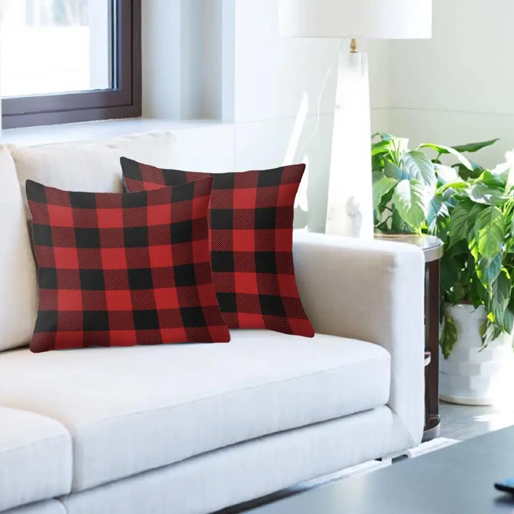 

Легкая красная черная винтажная наволочка для подушки в стиле буйвола с защитой от царапин для автомобиля