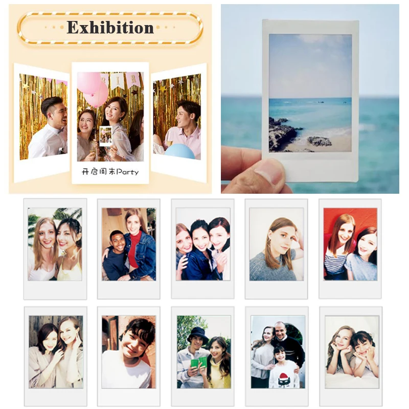 100 hojas para fujifilm instax mini 9 8 peliculas borde blanco instant 7s 25 50s 90 cаmara Sp 2 papel|Фотобумага| |