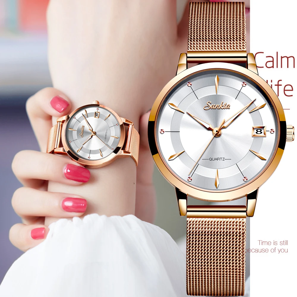 Часы наручные LIGE женские кварцевые брендовые модные элегантные