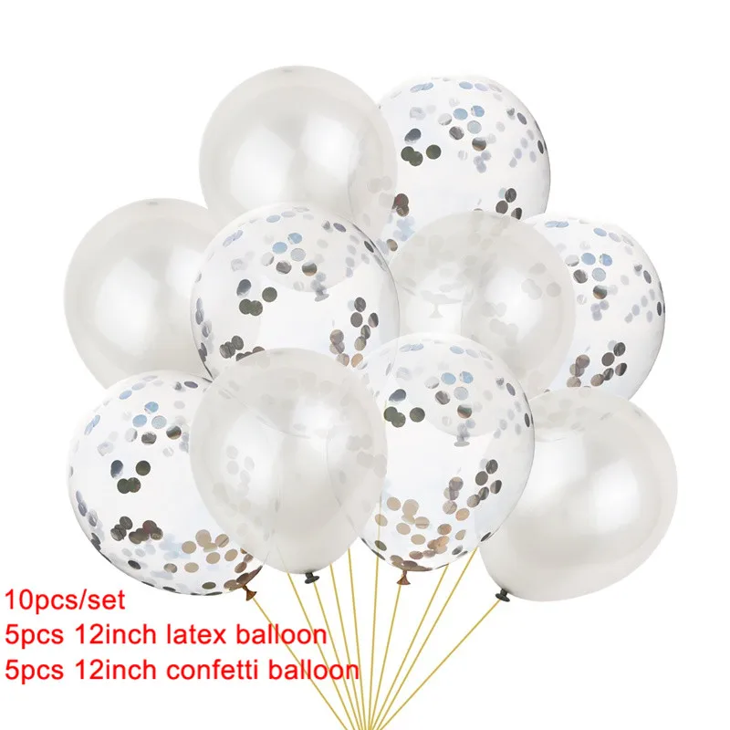 10pcs mixed 11 10 шт мульти розовое золото сердце фольгированные шары конфетти латексные воздушные шары для дня рождения вечерние украшения дети взрослые шарики для свадьбы - Цвет: 10pcs mixed 11
