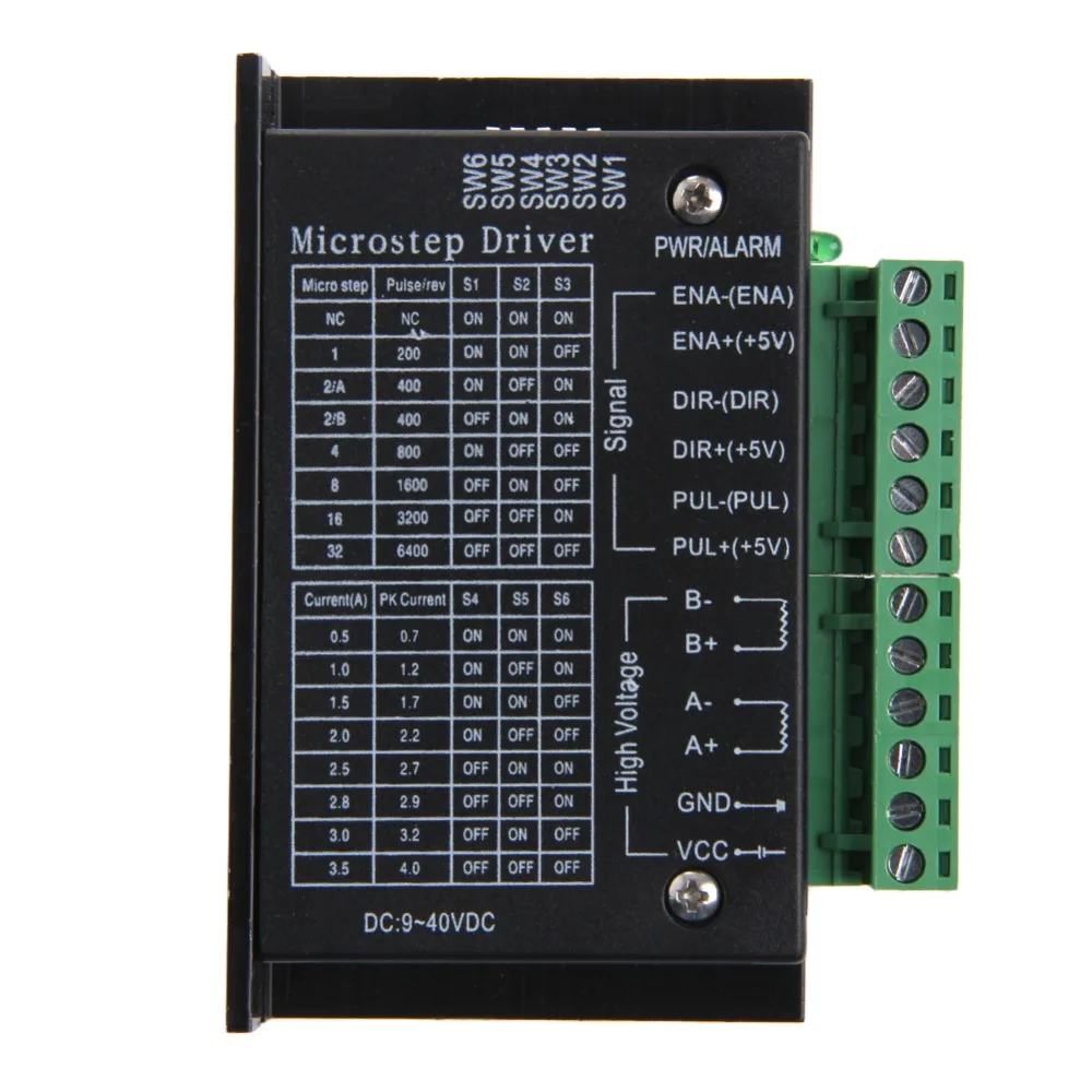 TB6600 одноосевой 40 в 4 а контроллер шагового двигателя 9 ~ 42 Micro Step CNC драйвер