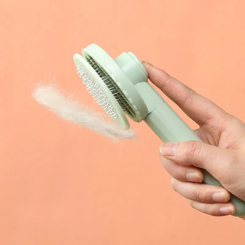 

Pet Slicker Brush Dog Hair Removal Comb Self-Cleaning Grooming Brush Stainless Steel Cats Combs For Dogs Cats Cleaning Combs