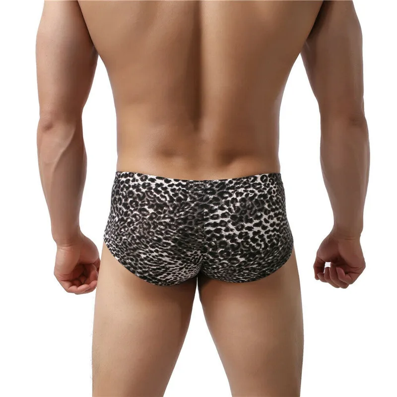 YUFEIDA Mens Boxer Shorts For Big Penis Underwear Breathable Sexy Leopard Print Male Homme Panties Boxers Mini Trunks Underpants | Мужская