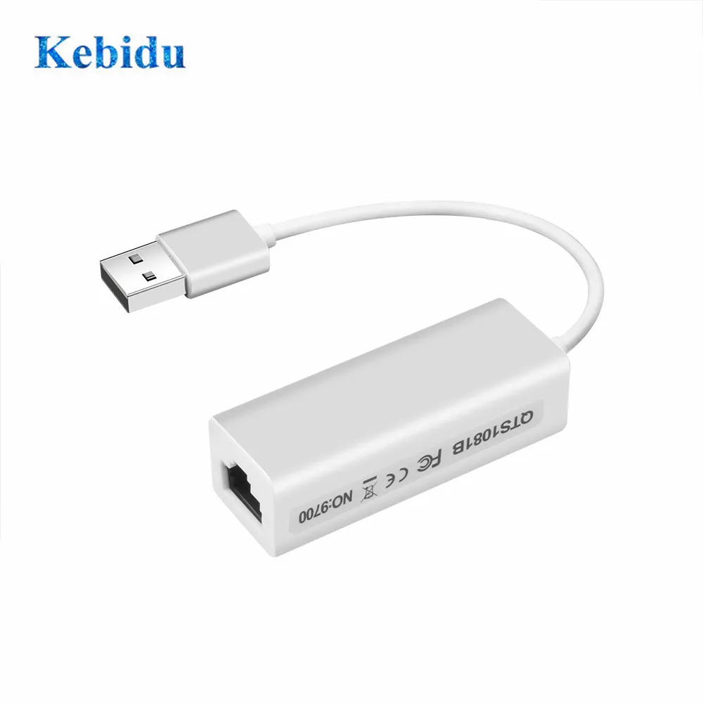 KEBIDU USB2.0 штекер к RJ45 Женский высокоскоростной Ethernet Сетевая карта 10/100 адаптер для