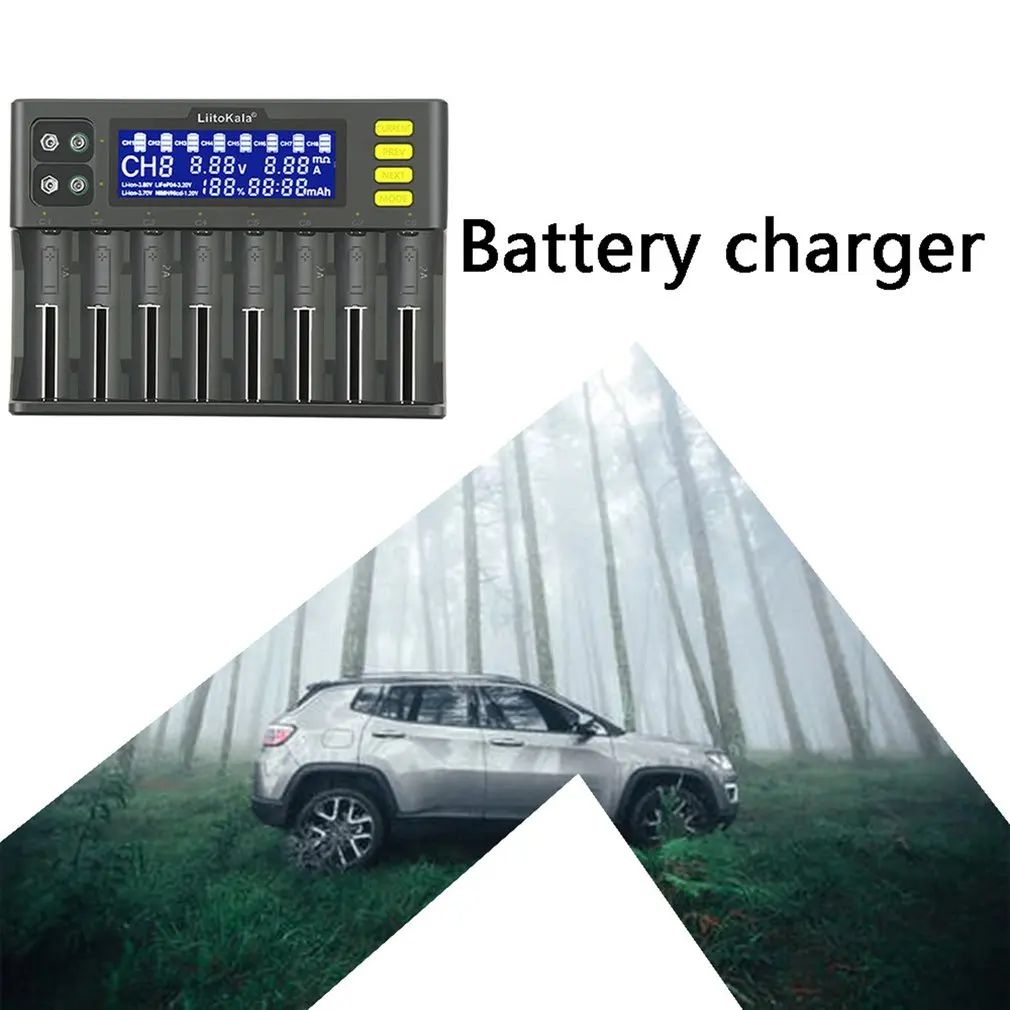 lii s8 battery charger li ion 3 7v nimh 1 2v li fepo4 3 2v imr 3 8v charger for 18650 26650 21700 26700 aa aaa free global shipping