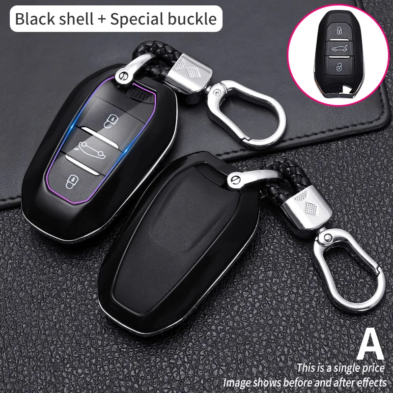 

Carbon Fiber Car Smart Key Cover CaseFor Peugeot 508 301 2008 3008 4008 407 408 Citroen C5 C6 C4L CACTUS C3XR DS Protect Shell