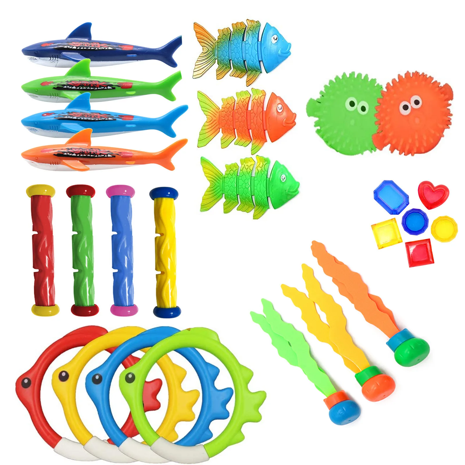 

Funny Kids Diving Toys Set Underwater Water Play Toys Training Under Water Toy for Boys Girls Summer Games Swimming Pool Party