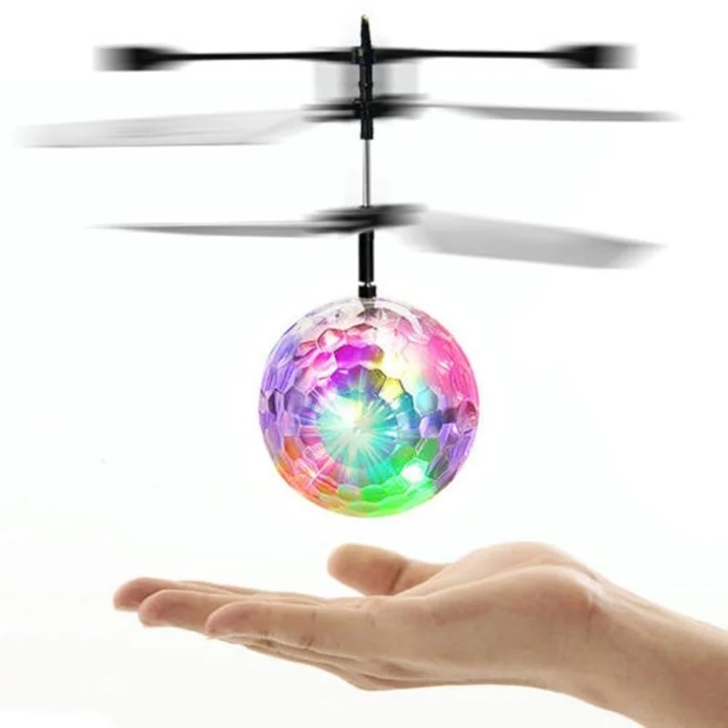 Мини-Дрон Радиоуправляемый вертолет летающий шар летающие игрушки шар сверкающий светодиодный свет Квадрокоптер Дрон Летающий вертолет д...