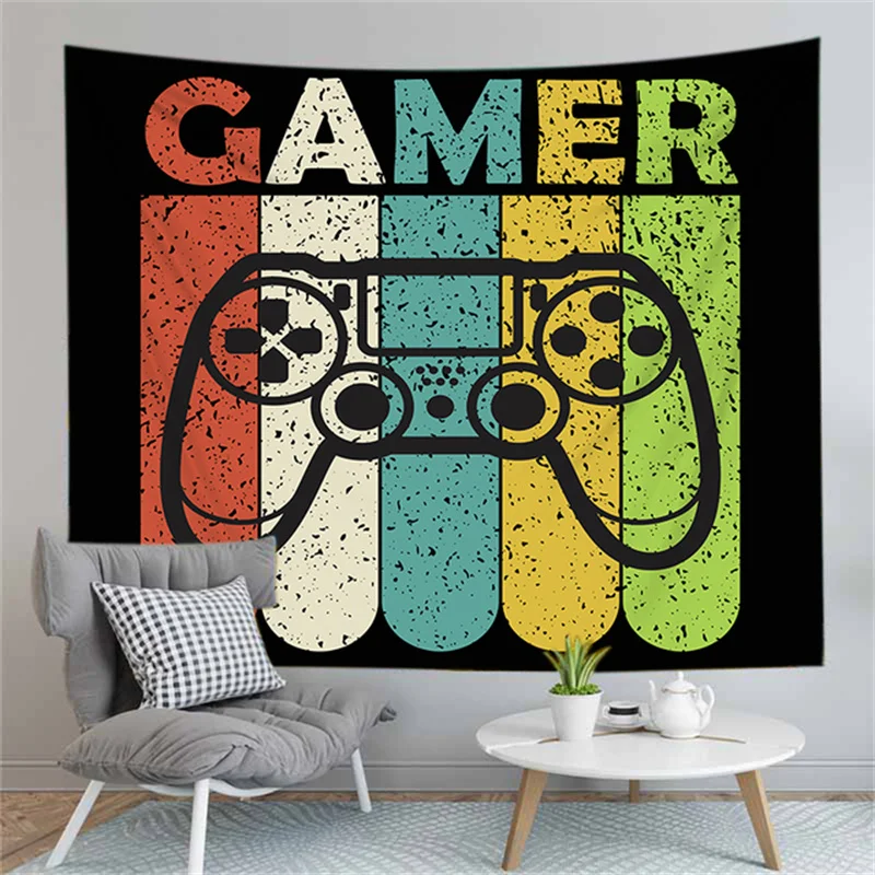 

FFO Hippie Game Tapestry Wall Hanging Decor Large Size Bedspread Fantasy Rectangle Psychedelic Beach Blanket For Room Decoration