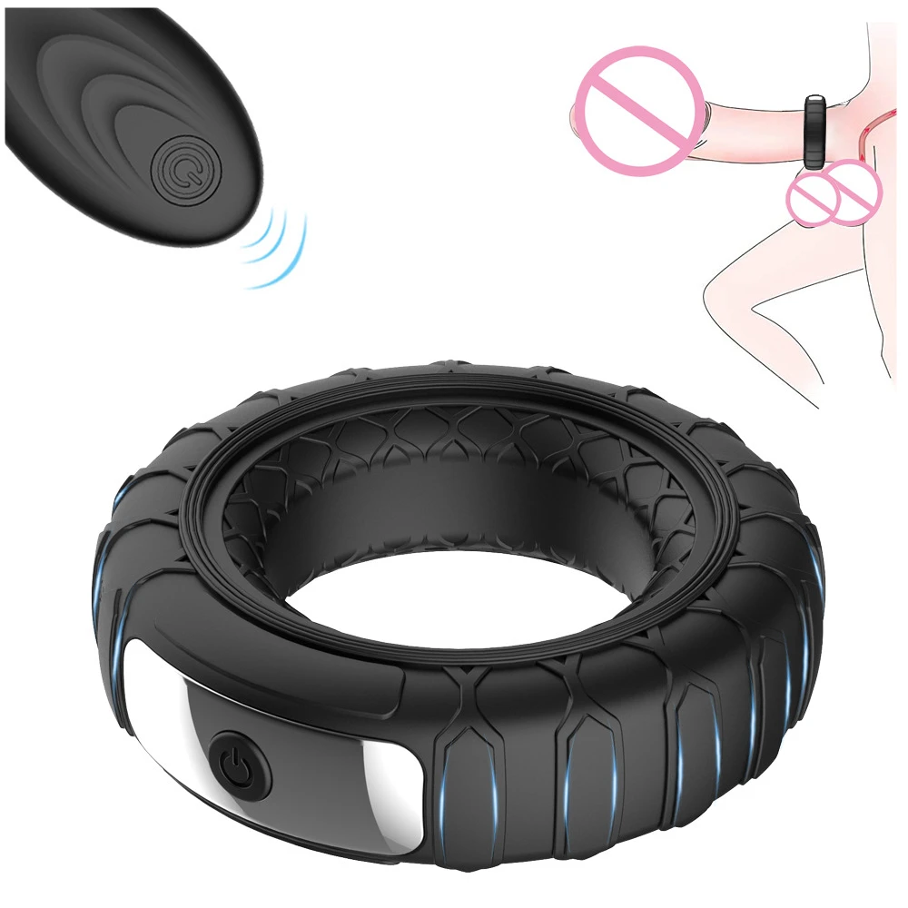 Силиконовый вибратор вибрирующее кольцо для полового члена с дистанционным