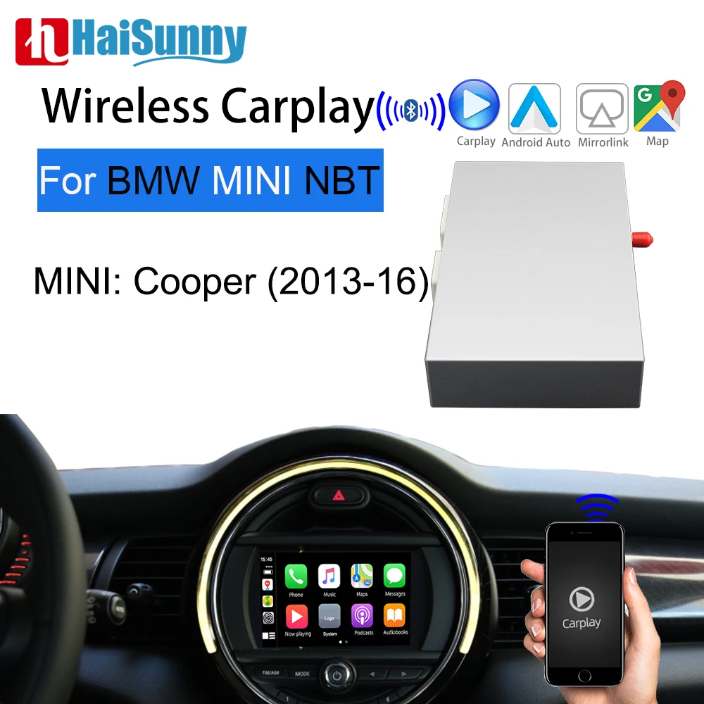 Беспроводной автомобильный интерфейс CarPlay MMI Android для BMW Mini Cooper F54 F55 F56 F60 2013 2016 NBT