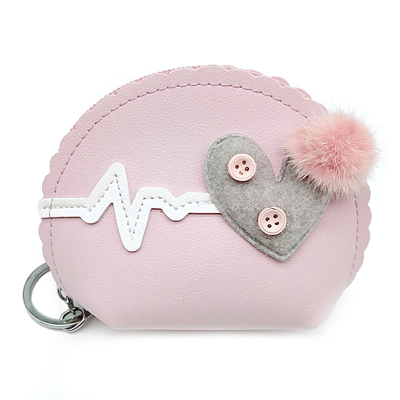 Женская помада ключ сумка любовь монета пурезе бант-кулон мини кошелек маленький