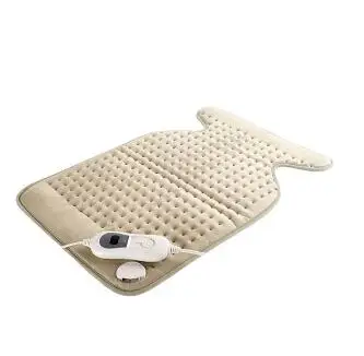 beige Bellavie 63*42 см электрическая уютная флисовая грелка для подушки и шеи и спины Тепловая терапия облегчение боли(220 В ЕС - Цвет: beige